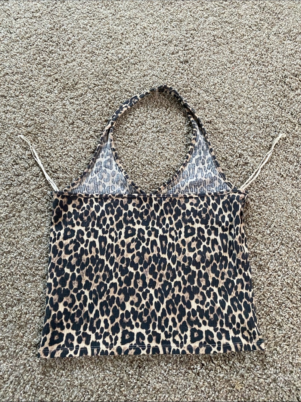 Leopard Print Halter Top - Picture 3 of 5